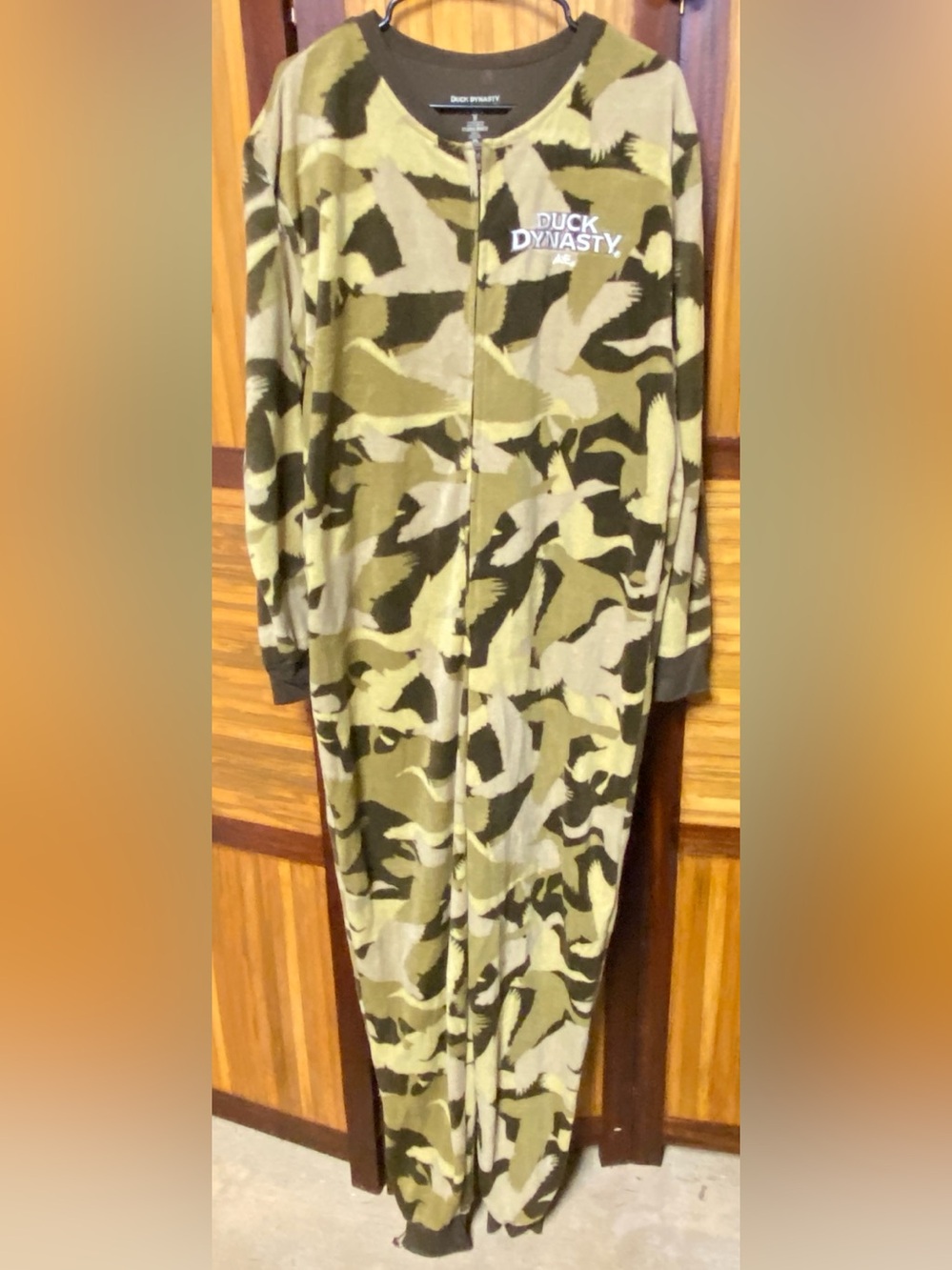 Duck Dynasty "Fast Track" Men's M Camouflage Soft Fleece Zip UnionSuit / Pajama